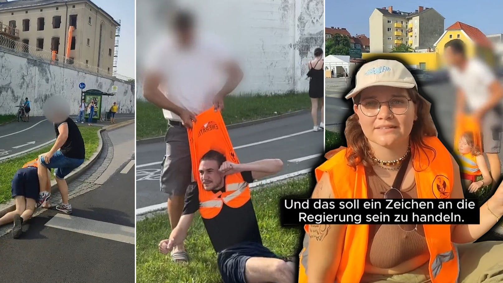 Am Freitag kam es in Graz erneut zu Klima-Protesten – Autofahrer reagierten aggressiv.