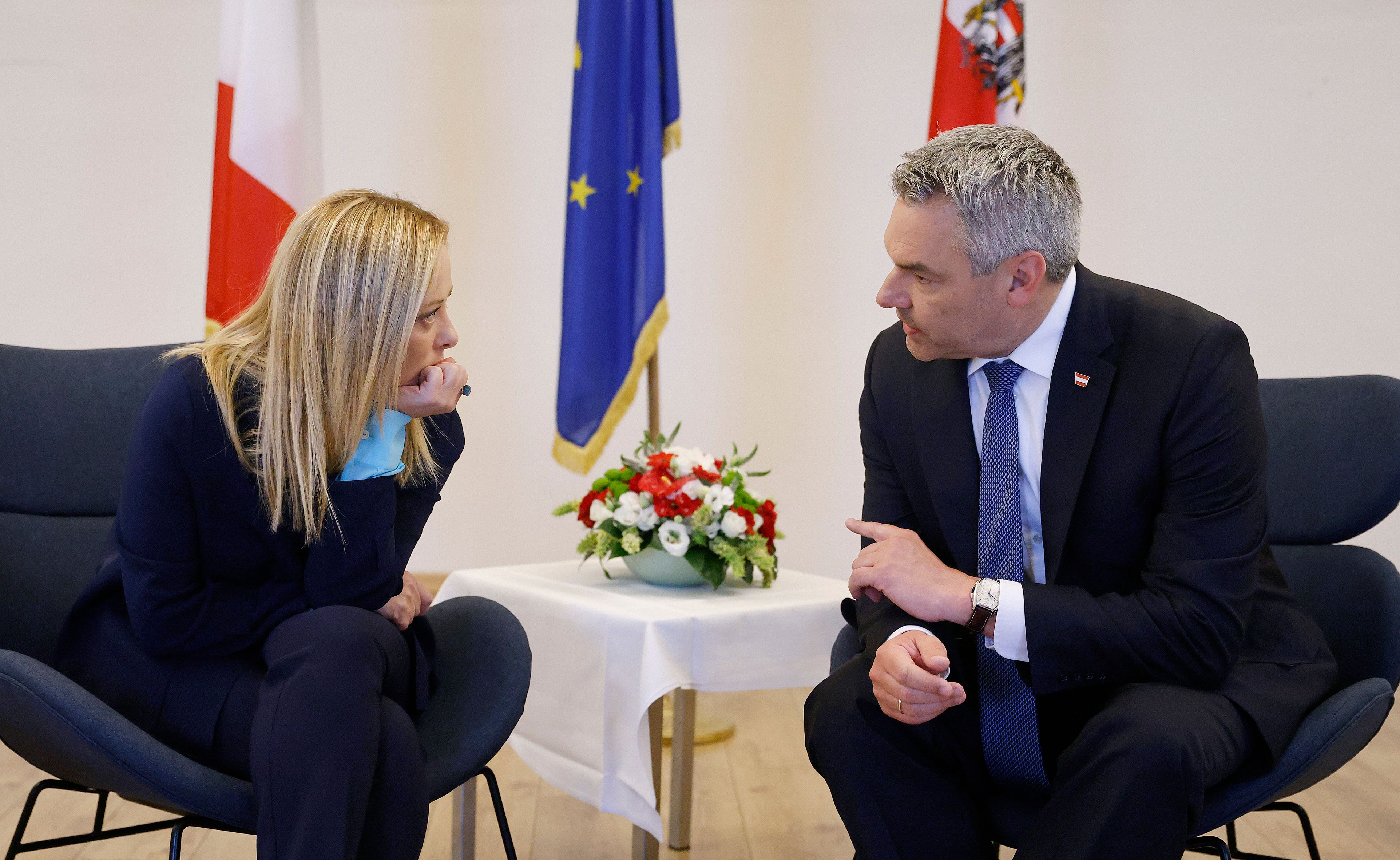 Europaforum Wachau- BK Nehammer empfängt Italiens Premierministerin Giorgia Meloni- Stift Göttweig. 24.06.2023, Foto: Dragan Tatic