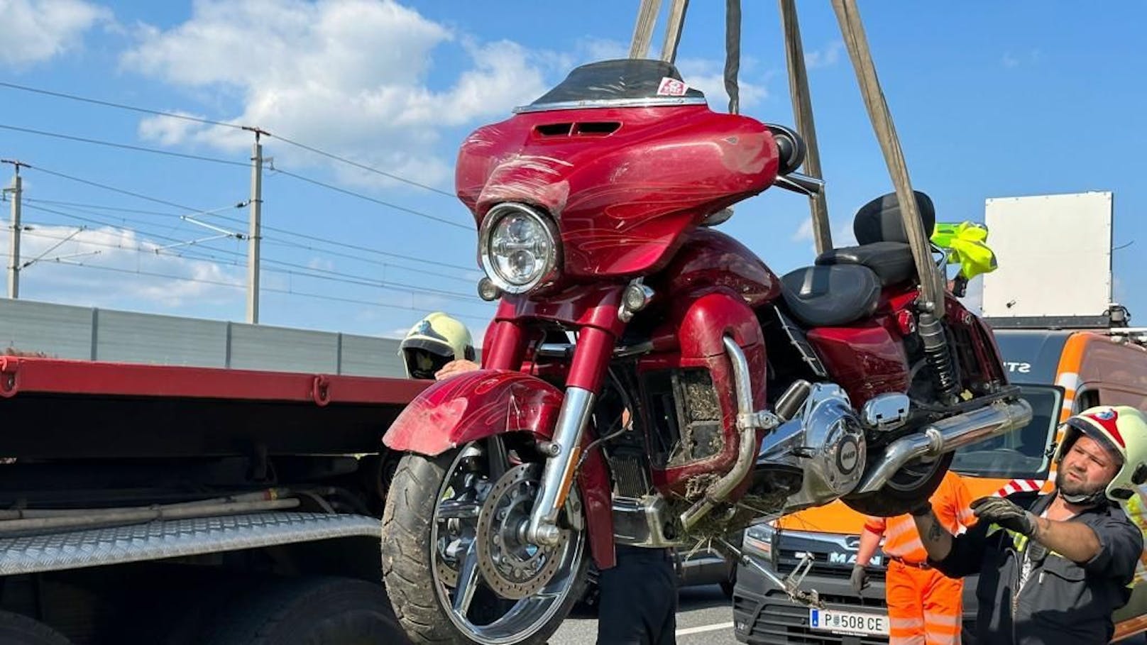 Das ramponierte Bike des Verunfallten.&nbsp;