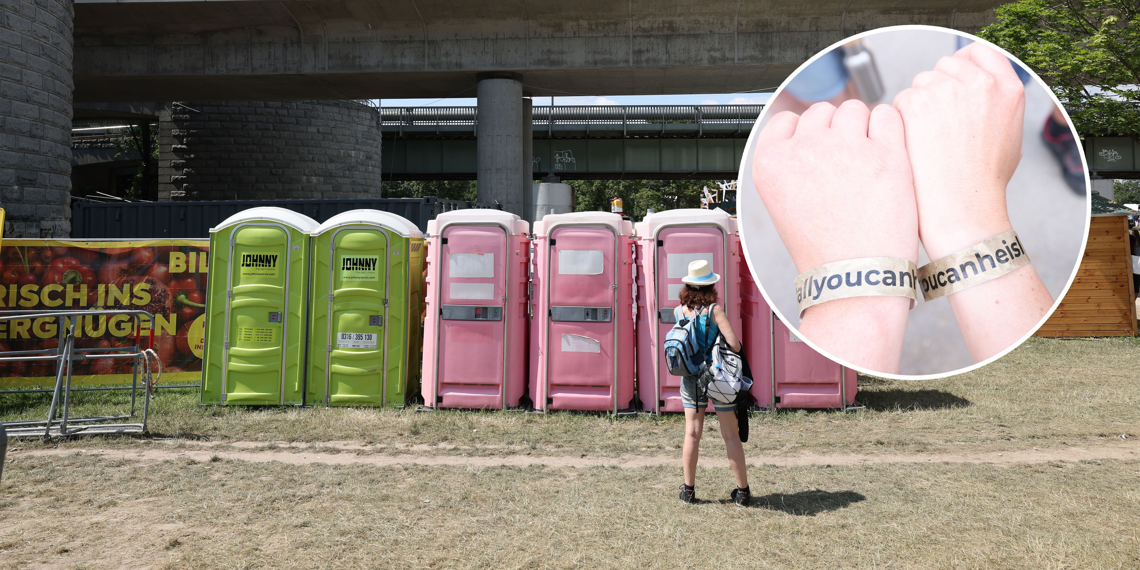 Wer oft aufs WC muss und Dixi-Klos meiden will, sollte das Bändchen in Erwägung ziehen.