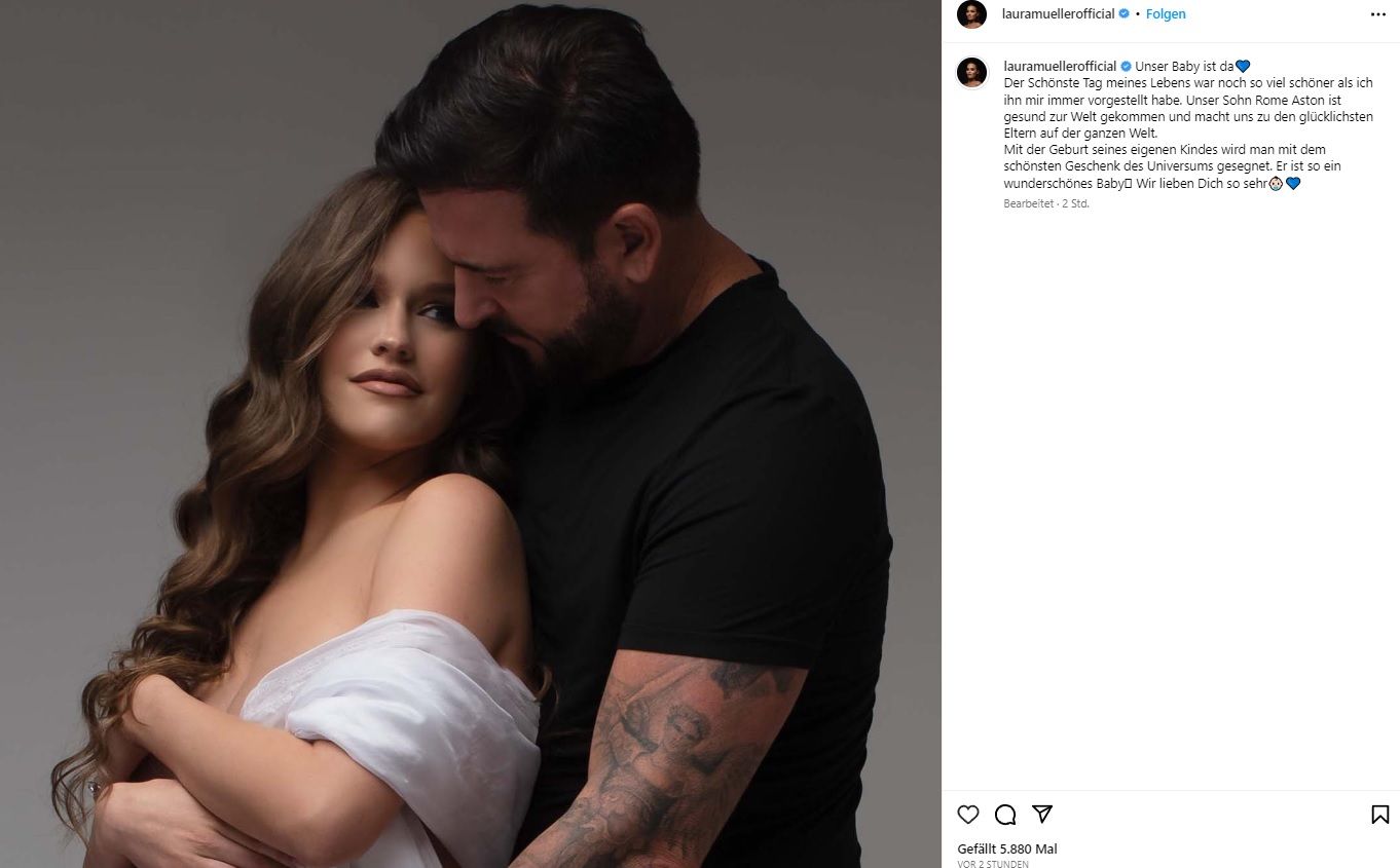 Laura Müller und Michael Wendler sind Eltern geworden.