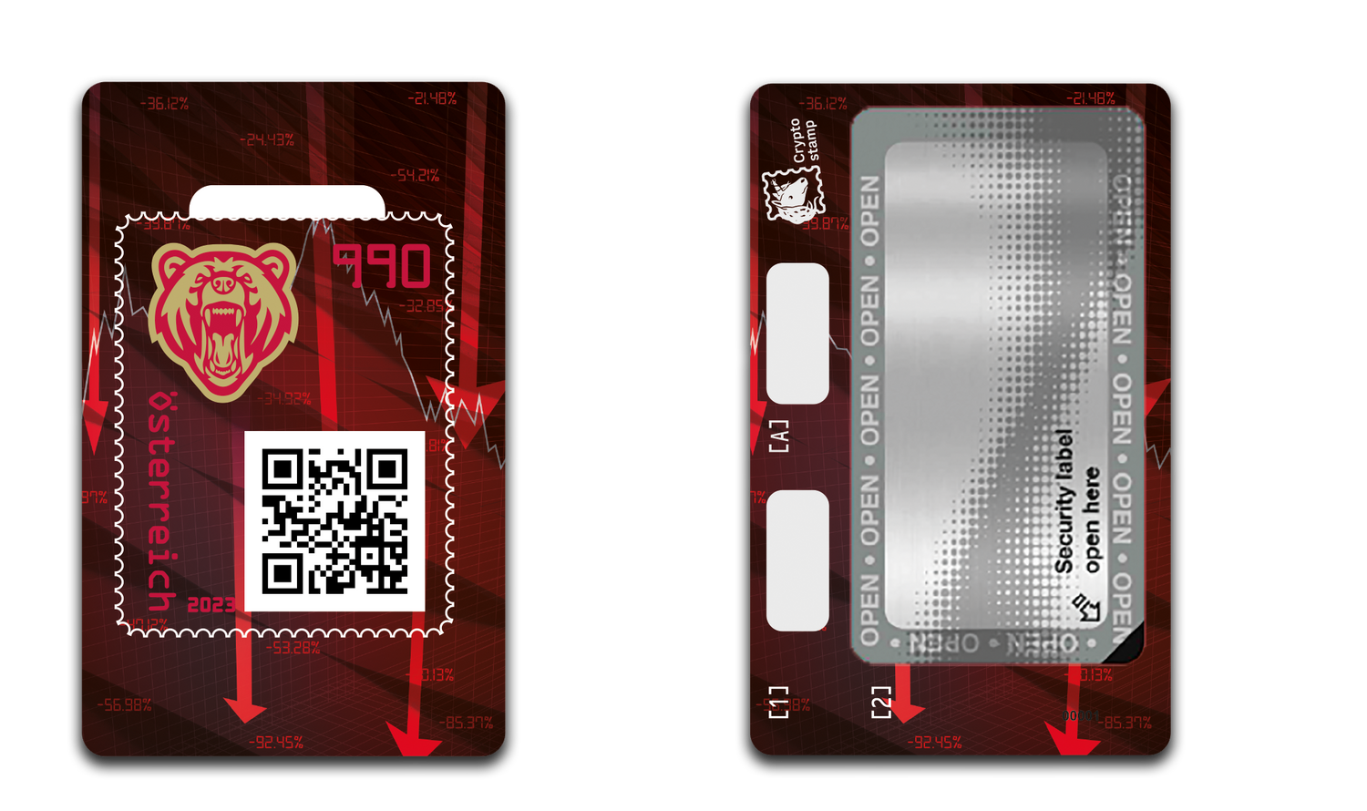 Die Crypto stamp 5.0 verfügt wie ihre Vorgängerinnen über einen integrierten NFC-Chip zur Echtheitsüberprüfung. 
