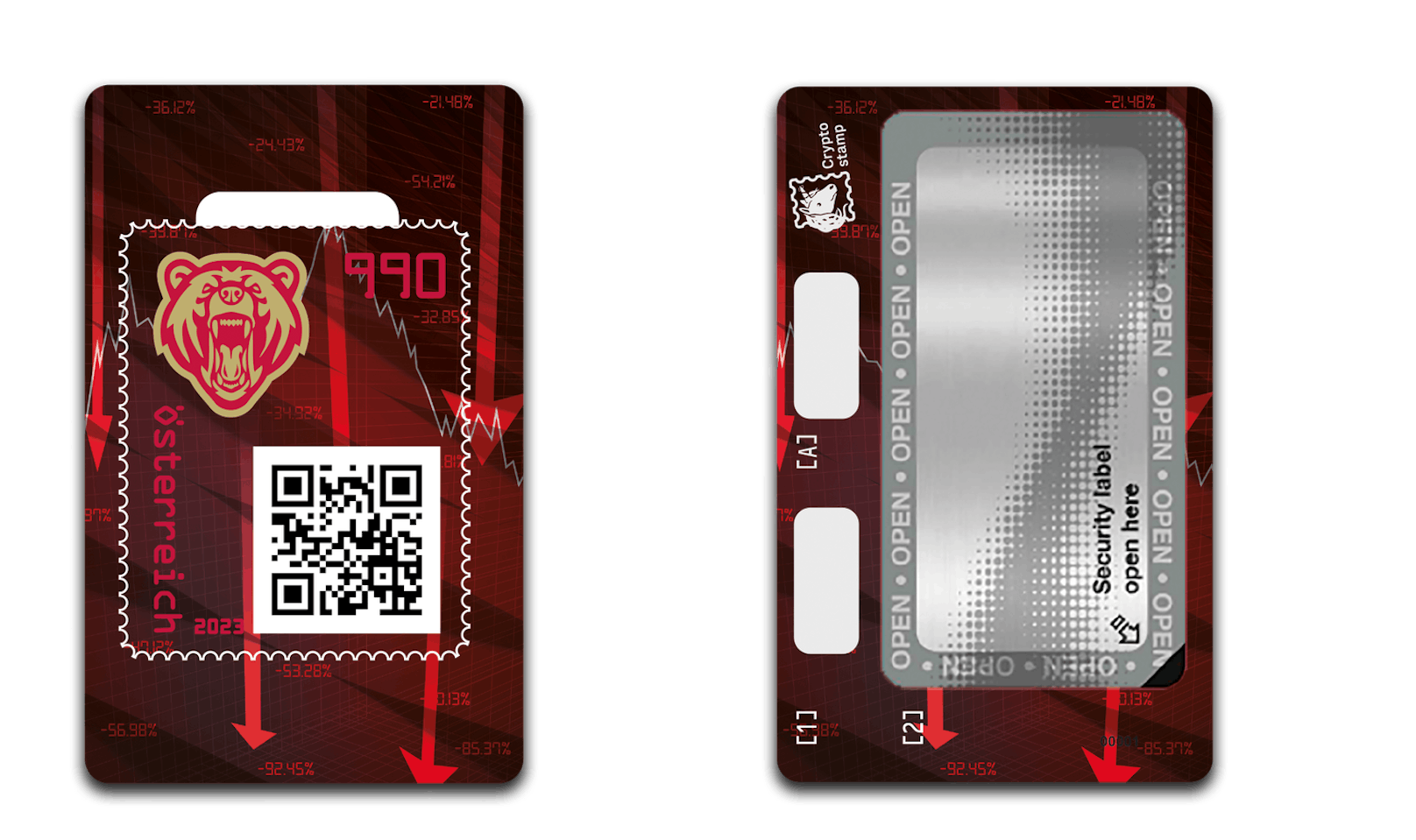 Die Crypto stamp 5.0 verfügt wie ihre Vorgängerinnen über einen integrierten NFC-Chip zur Echtheitsüberprüfung. 