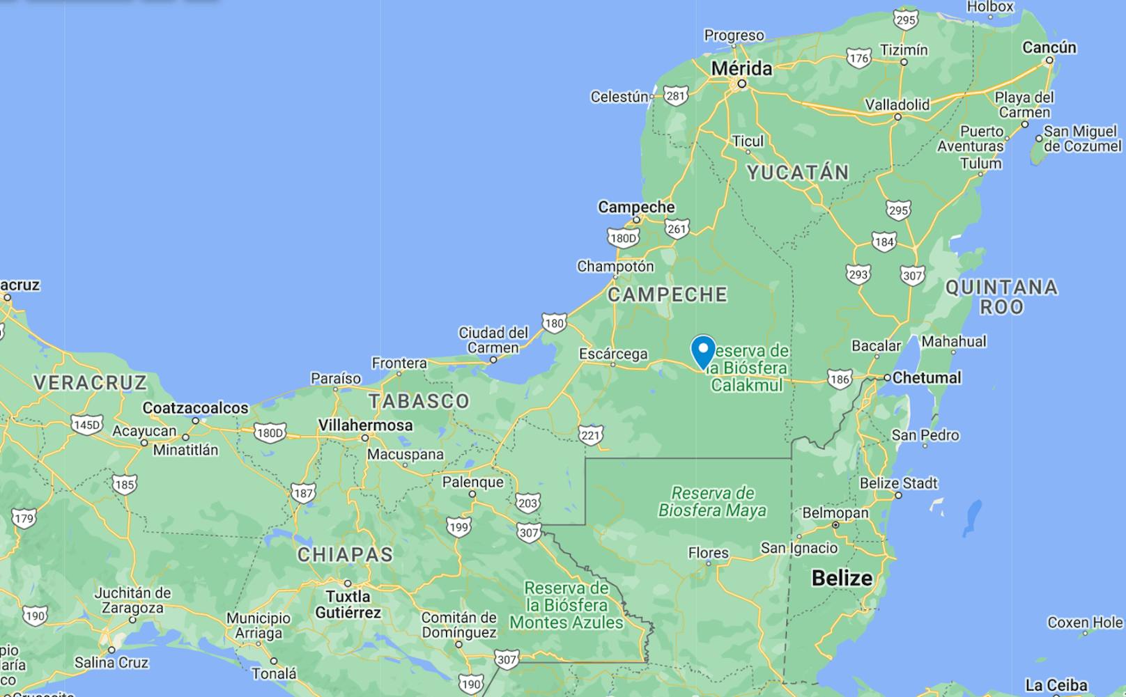 Ocotúm befindet sich 60 Kilometer tief im mexikanischen Regenwald, im Süden der Halbinsel Yucatán.