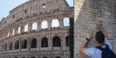Romantische Geste? Tourist beschädigt Kolosseum in Rom