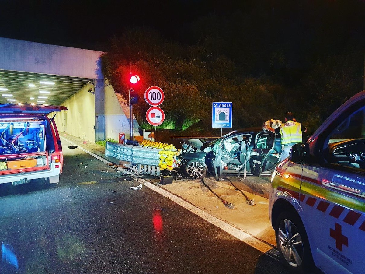 Schwerer Verkehrsunfall  auf der A10 Tauernautobahn