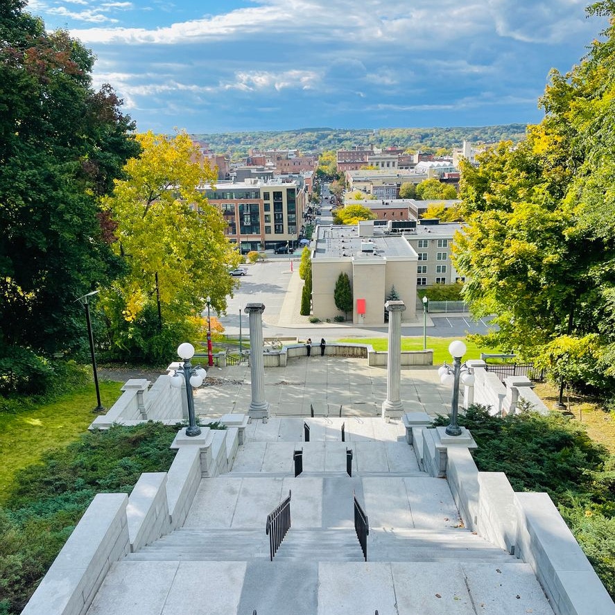 Blick vom Rensselaer Polytechnic Institute in Troy, New York.
