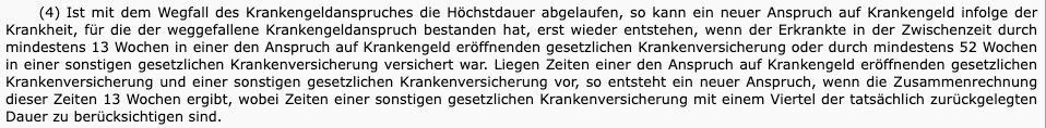 Im Allgemeinen Sozialversicherungsgesetz ist der Bezug des Krankgengeldes geregelt.