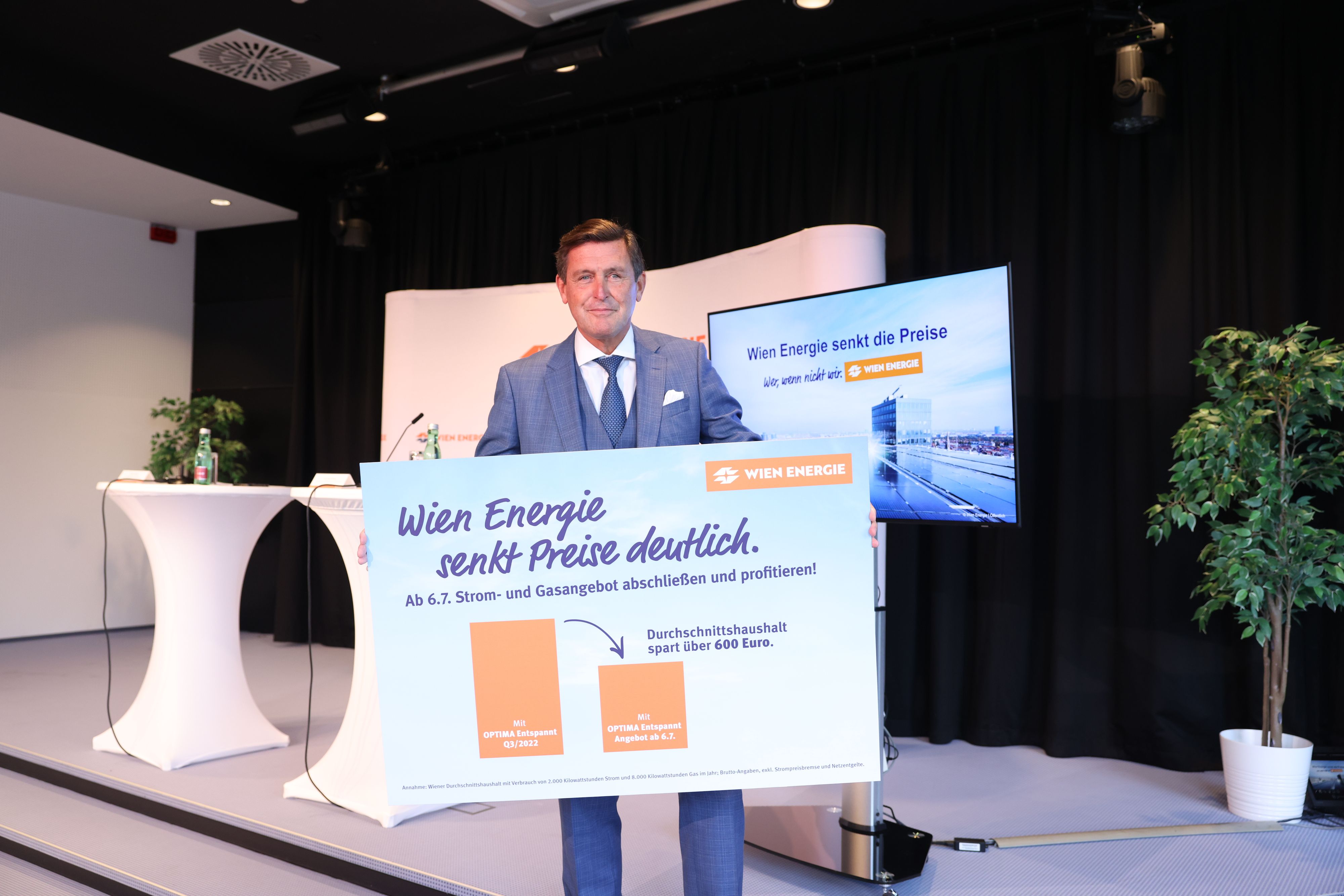 Finanzstadtrat Peter Hanke (SP) präsentierte die Energie-Preissenkung. 