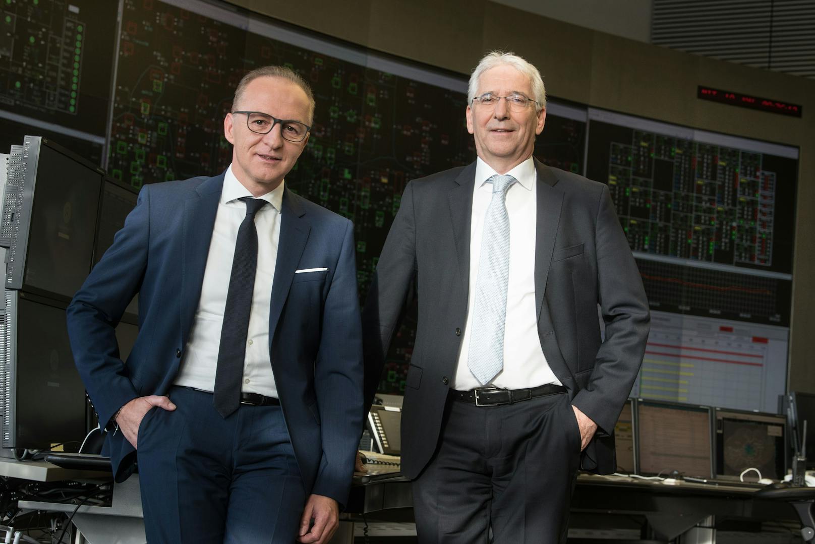 v.l.n.r. Gerhard Christiner (technischer APG-Vorstand) und Thomas Karall (kaufmännischer APG-Vorstand)