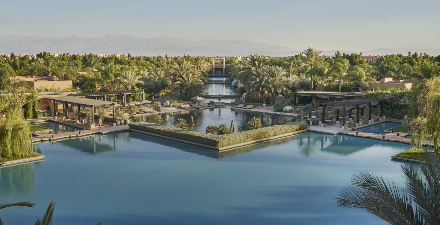 20 Hektar groß ist das Mandarin Oriental Marrakech, das über private Villen mit eigenen Pools verfügt.