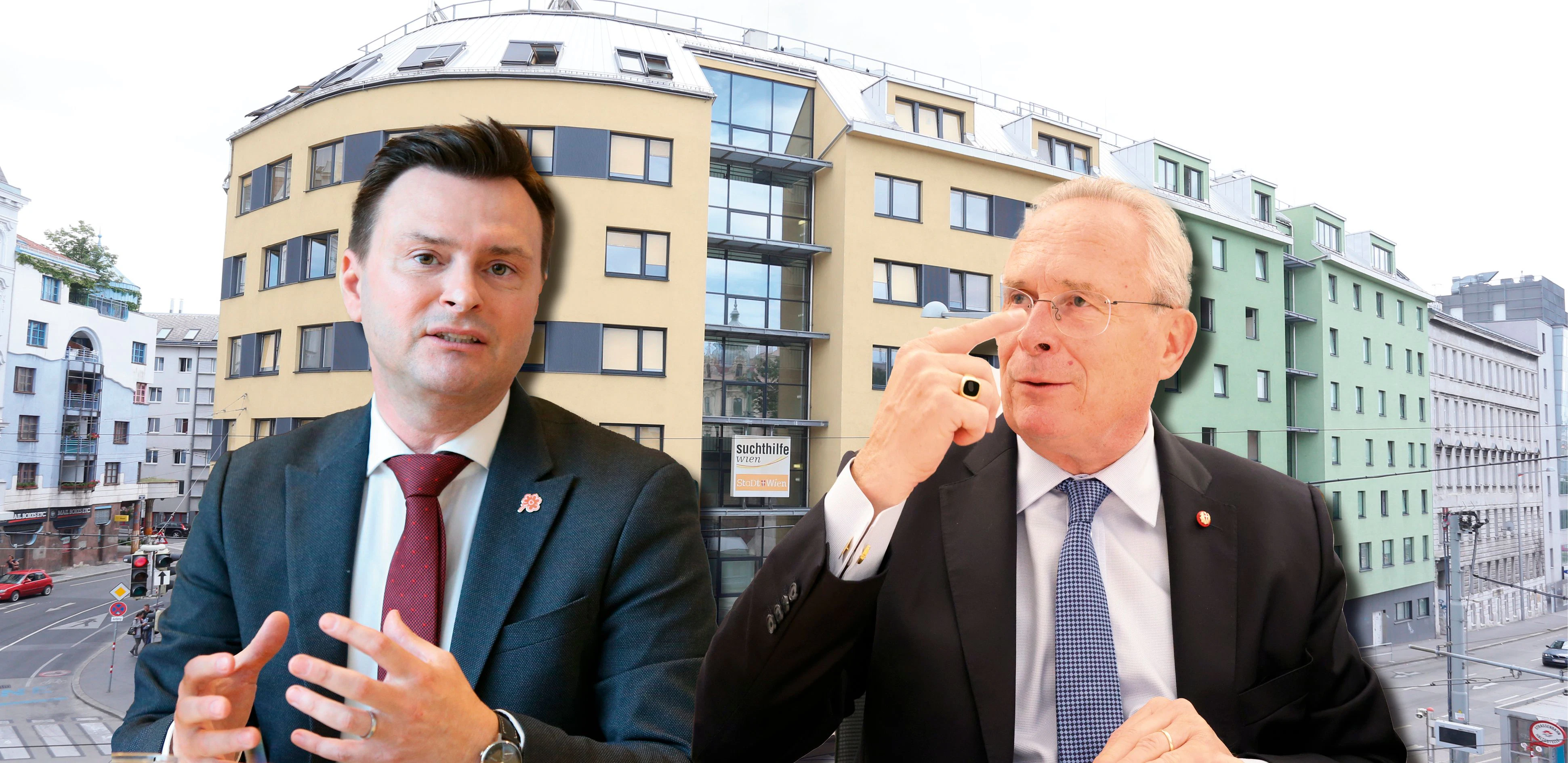 Wiens Sucht- und Drogen-Koordinator Ewald Lochner wirft Wiens VP-Chef Karl Mahrer (r.) Rechenfehler und andere Unschärfen vor.