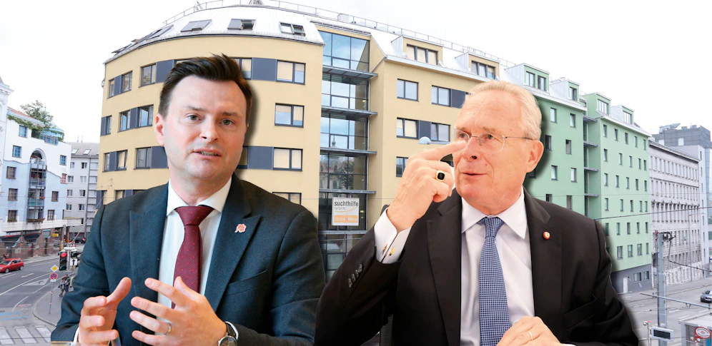 Wiens Sucht- und Drogen-Koordinator Ewald Lochner wirft Wiens VP-Chef Karl Mahrer (r.) Rechenfehler und andere Unschärfen rund um das Suchthilfezentrum 