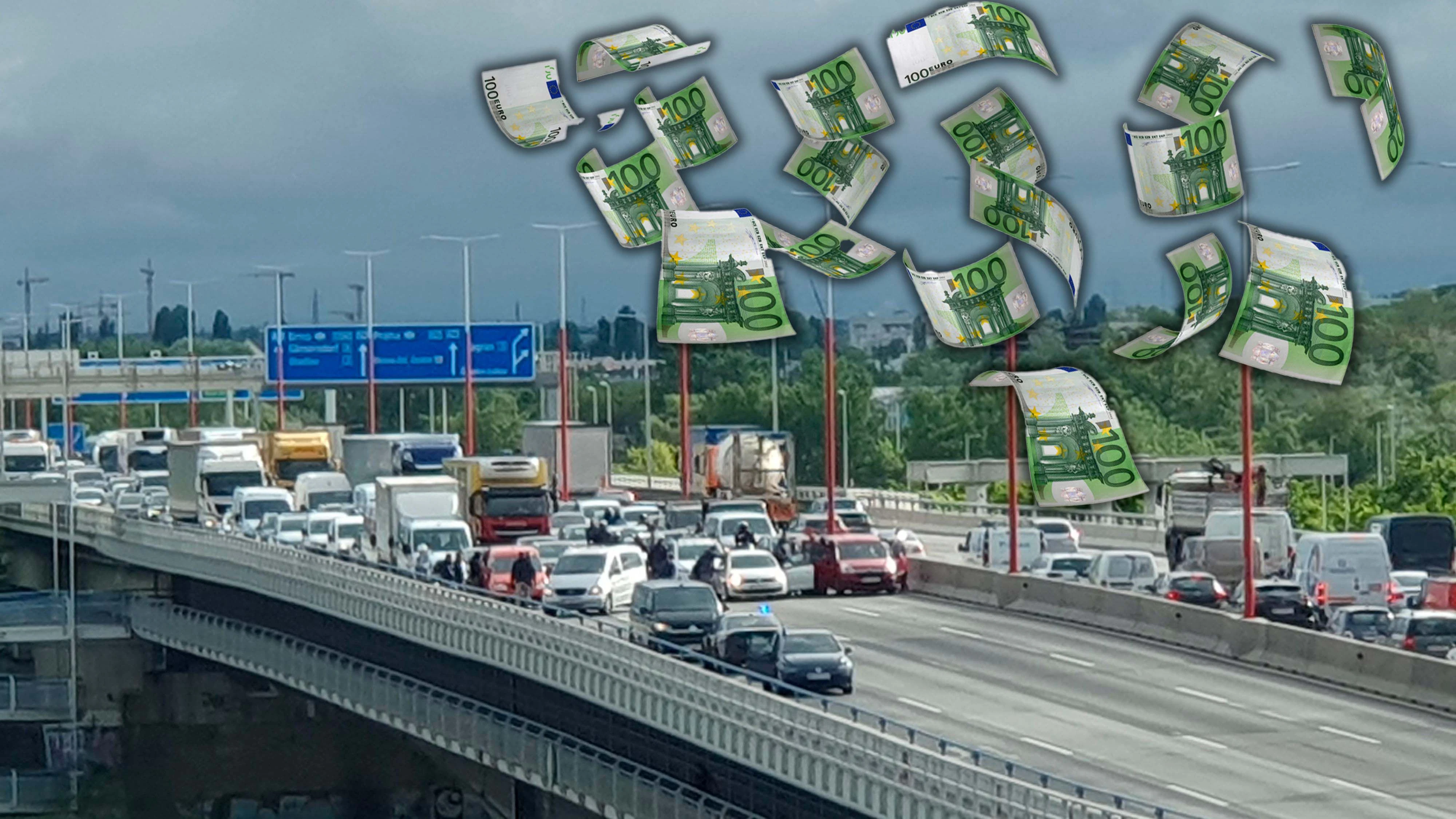 Ein Autolenker soll nun eine Strafe zahlen, weil er wegen den Klima-Klebern im Stau stand.