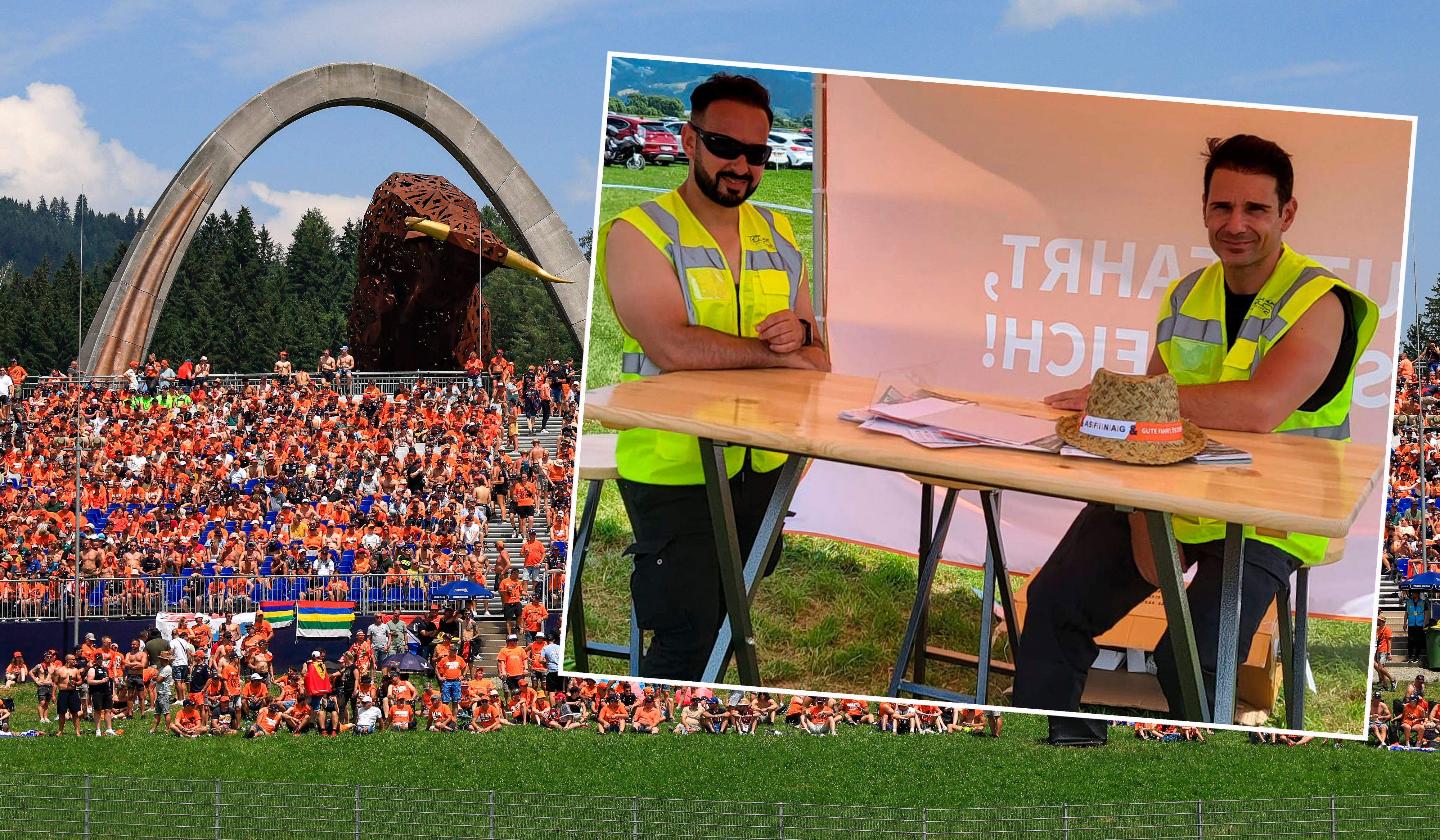 Schwerarbeit für die "PS-Wachler" am Spielberg-Parkplatz