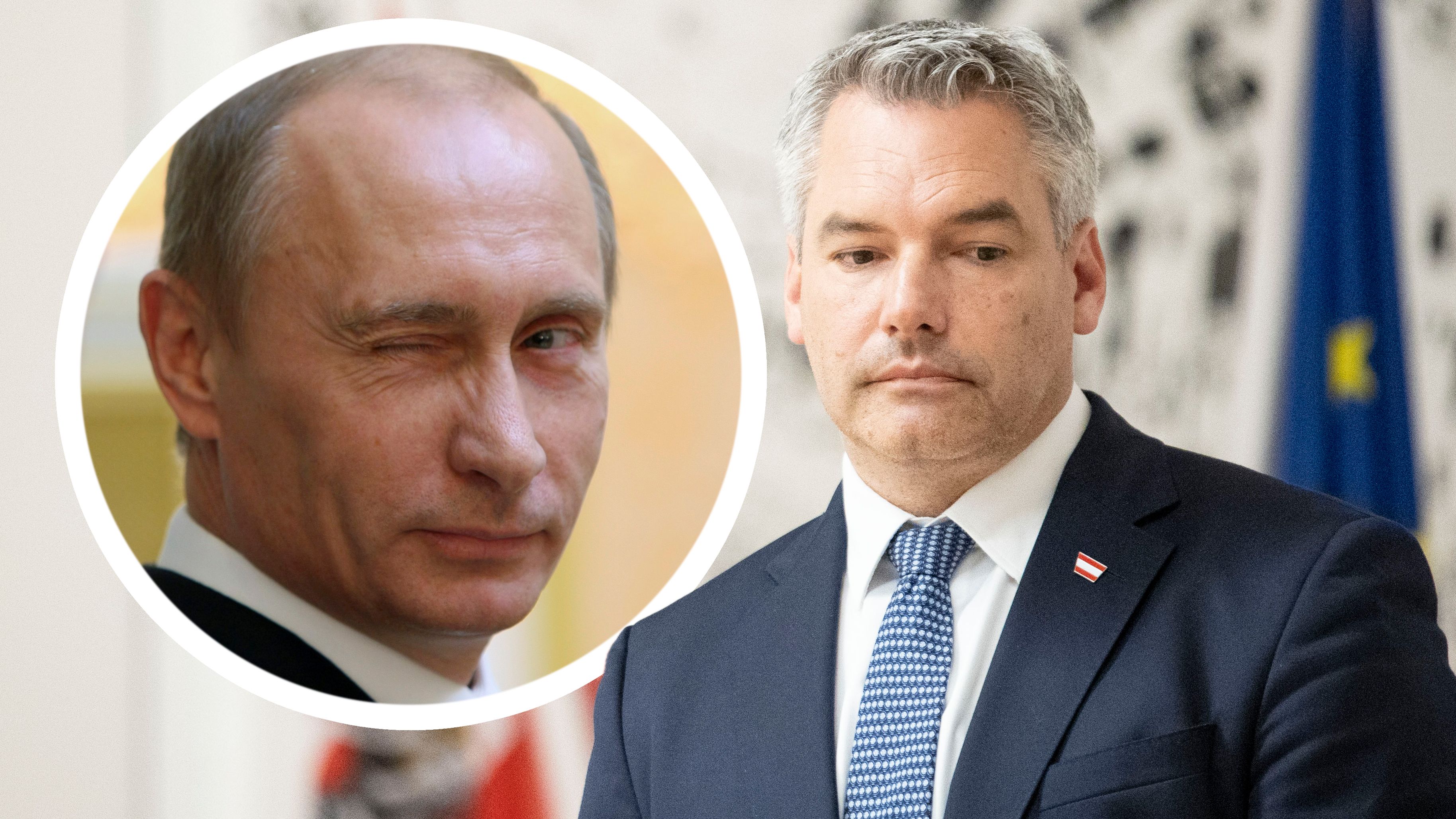 Karl Nehammer im Visier von Kreml-Troll "Darth Putin". 