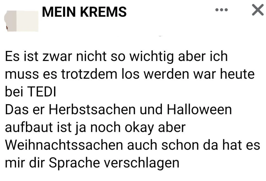 Eine Kundin wunderte sich über Weihnachtssachen im Sommer.