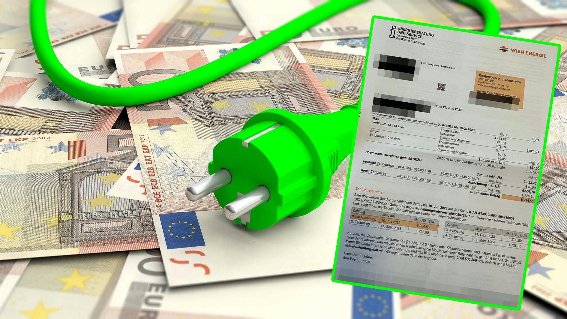 Diese Stromrechnung verursacht Bauchschmerzen.