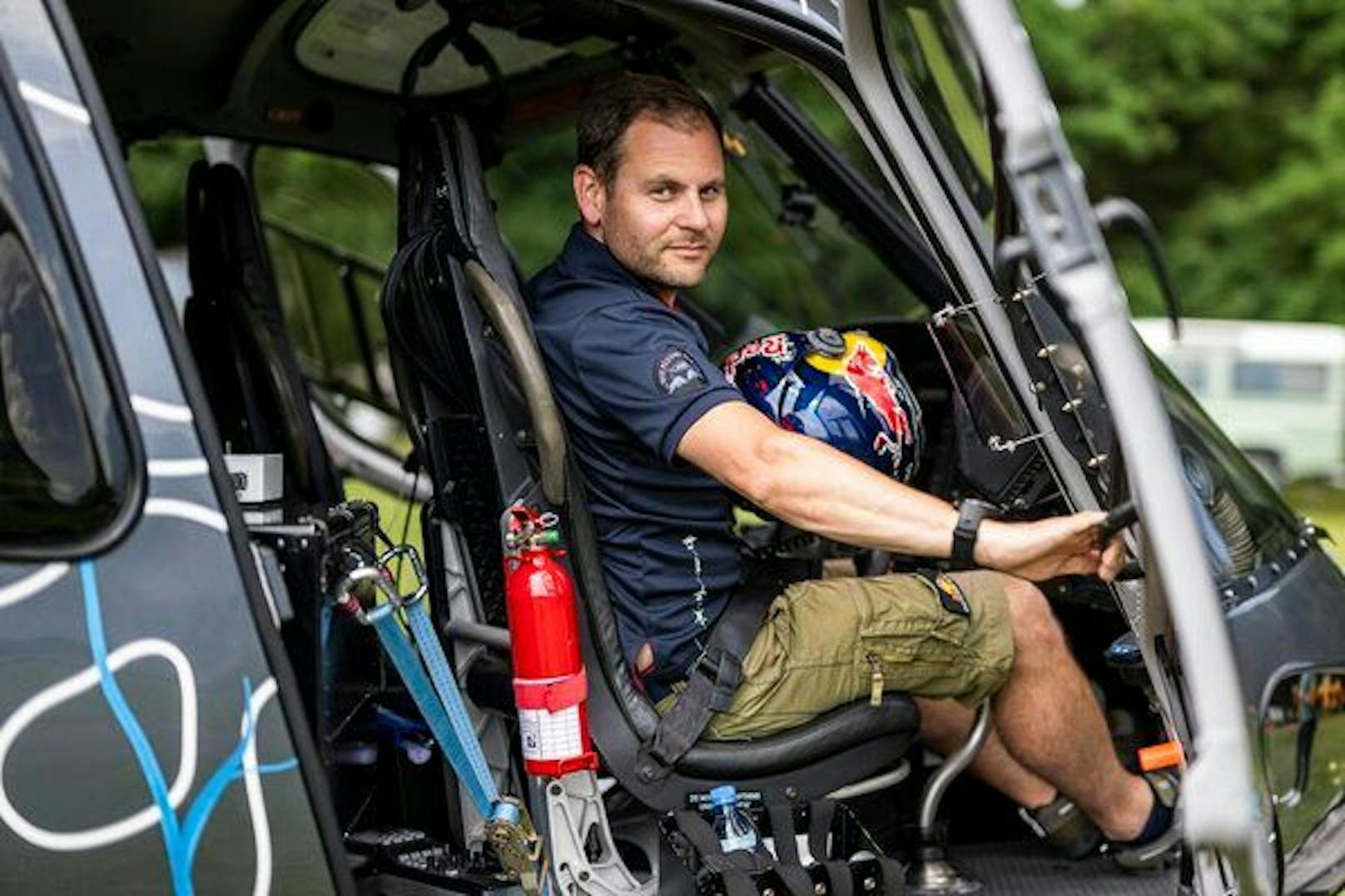 Flying-Bulls-Pilot Mirko Flaim sorgt beim Formel-1-Hit in Spielberg für die TV-Bilder aus der Luft.