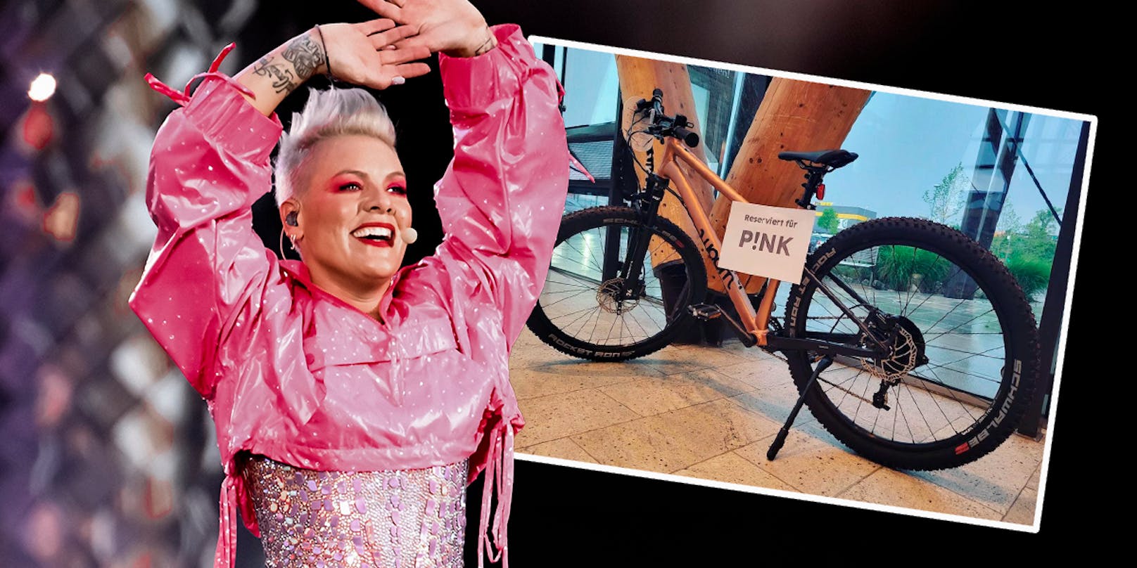 NÖ-Start-Up hilft Superstar Pink aus der Fahrrad-Klemme