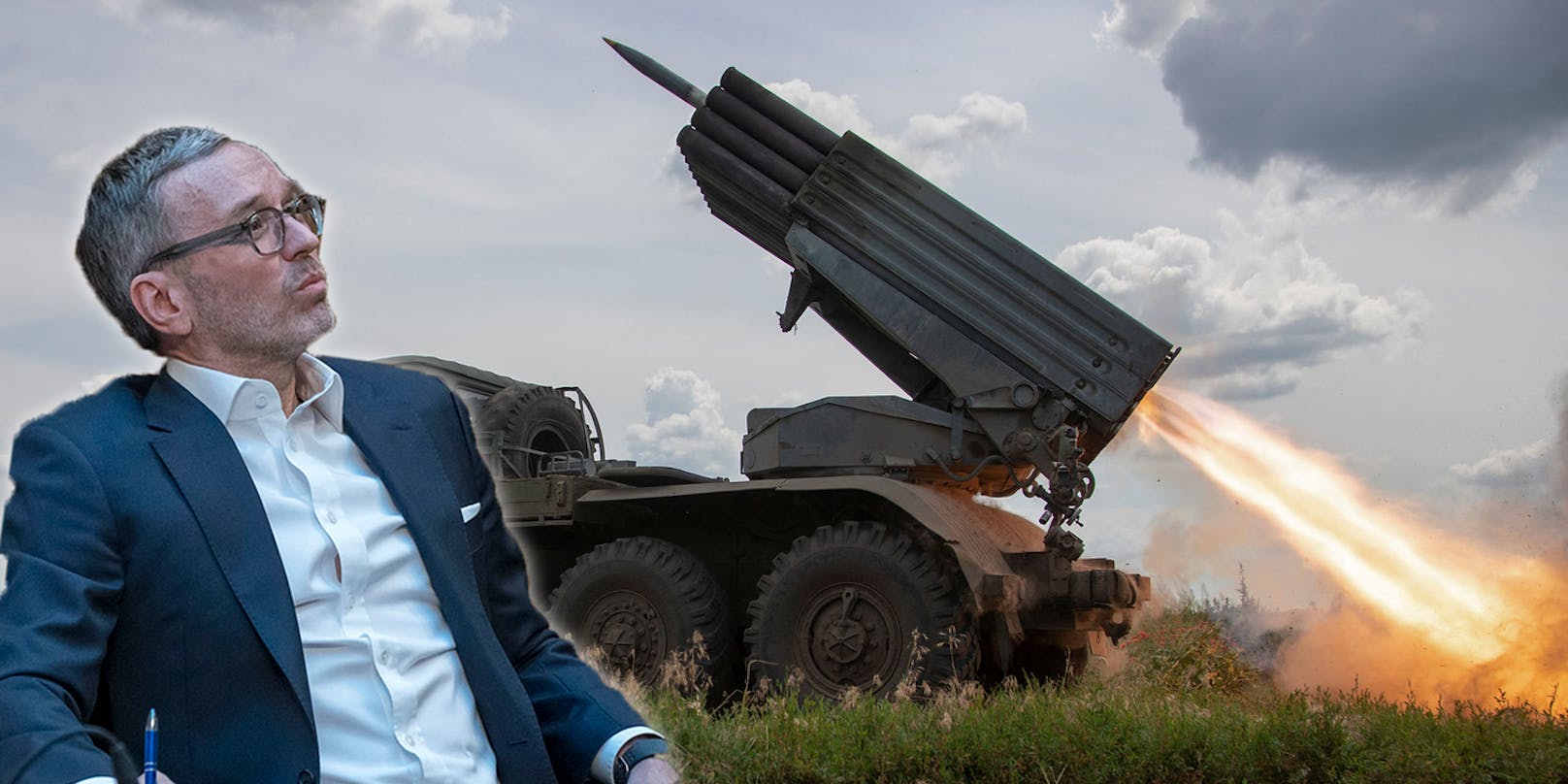 FPÖ-Chef Herbert Kickl blickt mit Sorge auf die geplante "Sky Shield"-Initiative.