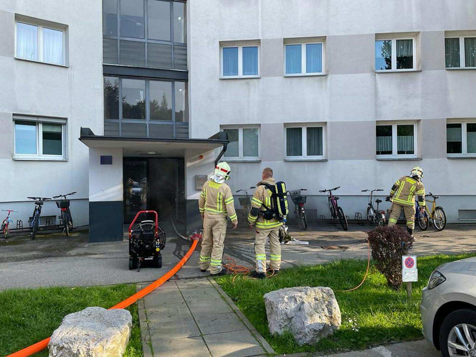 Zu einem Brand in den Ortsteil Sparchen wurden Samstagabend gegen 18.30 Uhr die Stadtfeuerwehr Kufstein gerufen.