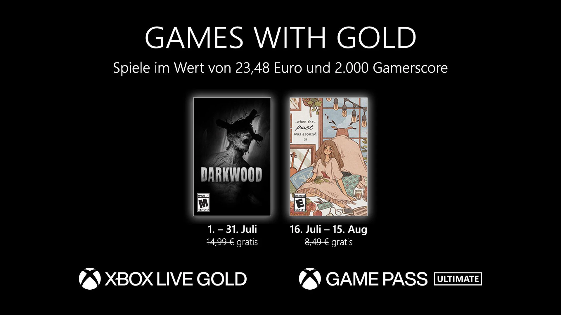 Games with Gold: Diese Spiele gibt es im Juli gratis.