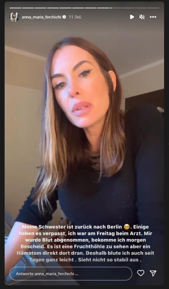 Anna-Maria Ferchichi spricht auf Instagram offen über ihre Bedenken.