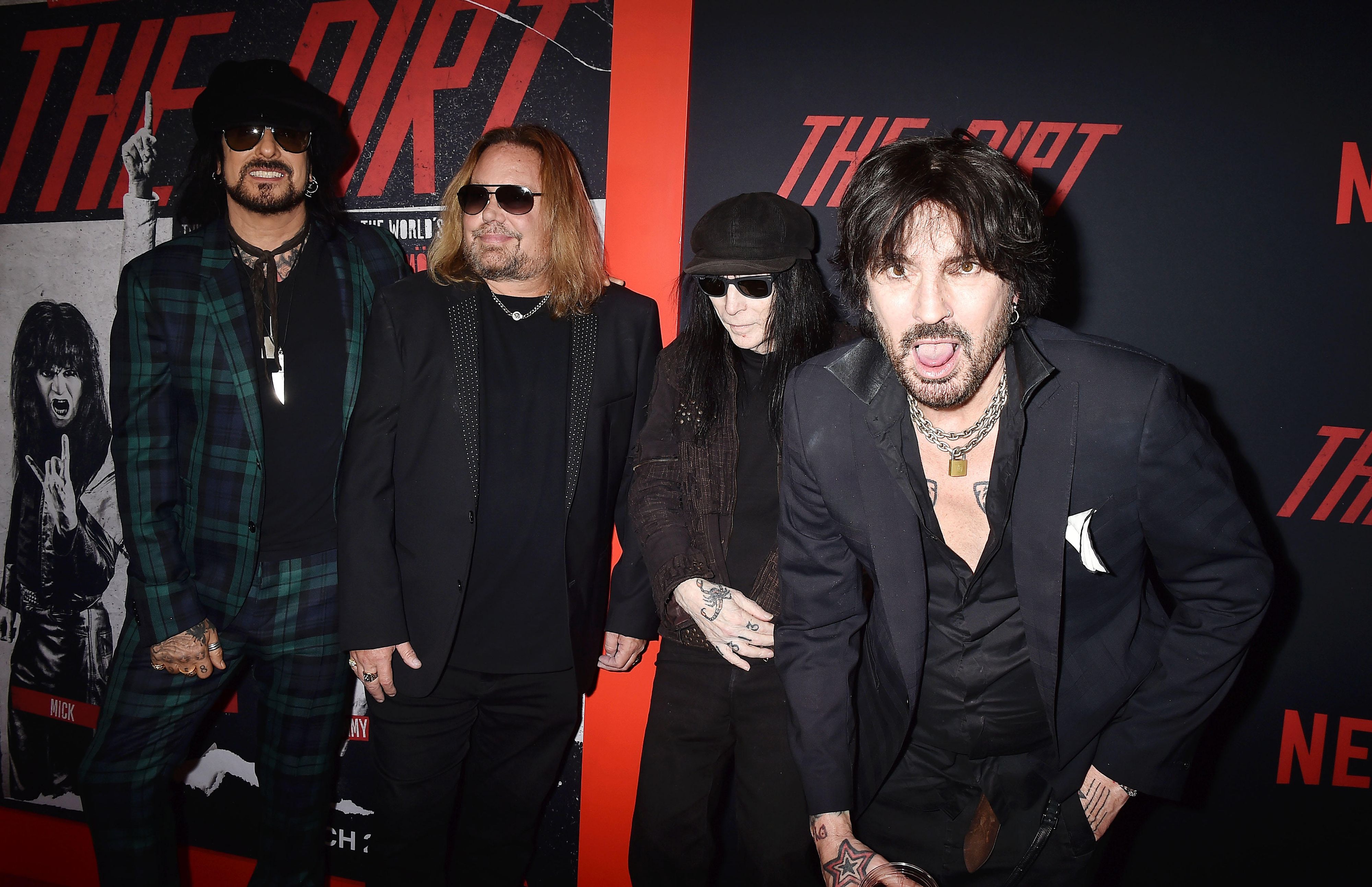 <strong>Mötley Crüe</strong> bei der Hollywood-Premiere ihres Netflix-Biopics 