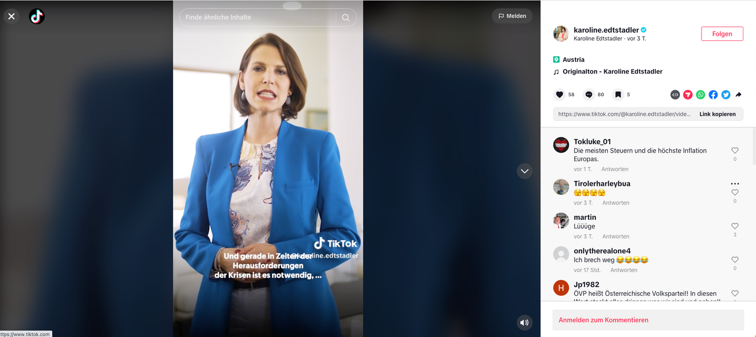 Politik setzt weiterhin auf TikTok-Videos.