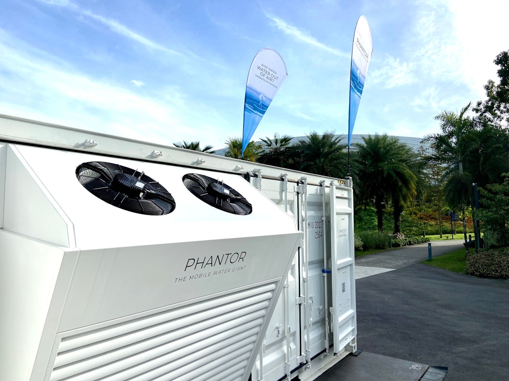 Der Phantor kann täglich bis zu 10.000 Liter Trinkwasser aus der Luft gewinnen.