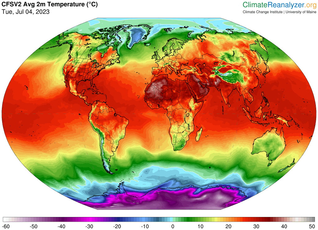 17,18 Grad Celsius: der 4. Juli 2023 war der weltweit heißeste Tag seit mehr als 40 Jahren.