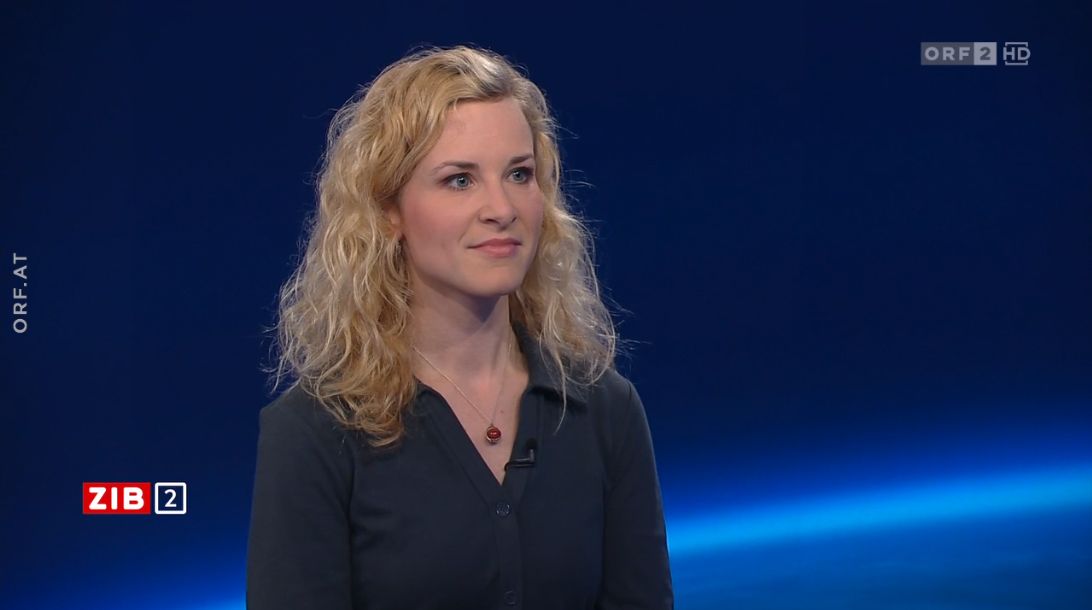 Die neue Klubobmann-Stellvertreterin der SPÖ, Eva-Maria Holzleitner, zu Gast bei Armin Wolf in der ZIB2 am 5. Juli 2023.