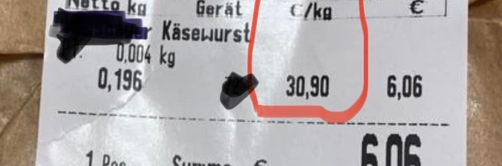 Käsewurst ist teuer geworden.