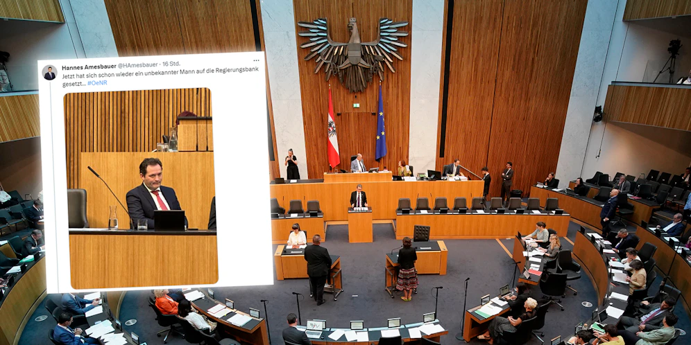 Am Donnerstag wurde angeblich schon wieder ein Unbekannter auf der Regierungsbank gesichtet.