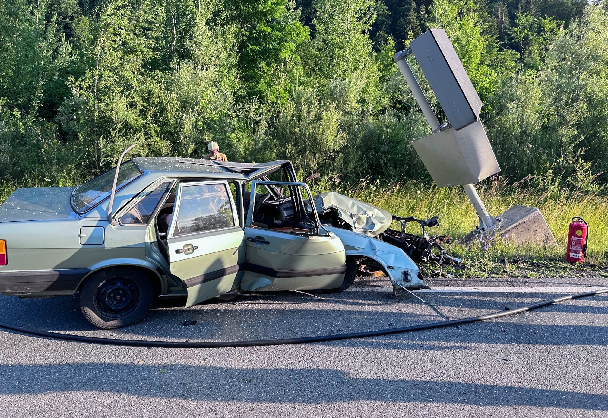 Die junge Autofahrerin wurde bei dem Unfall verletzt.&nbsp;