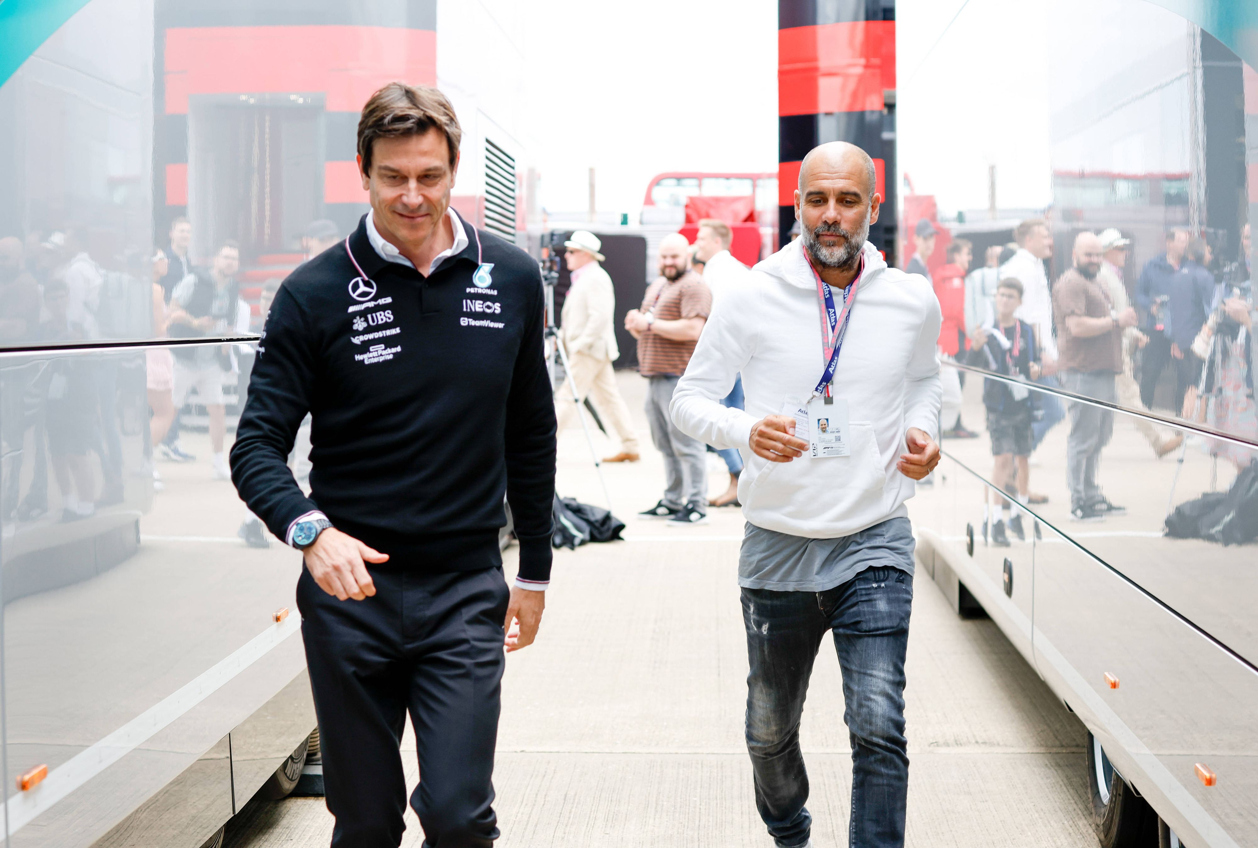 Toto Wolff mit Kumpel Pep Guardiola