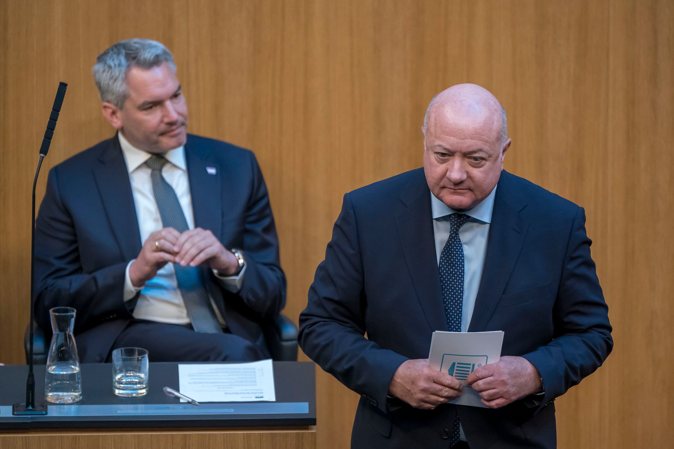 Bundeskanzler Karl Nehammer und ÖVP-Generalsekretär Christian Stocker.