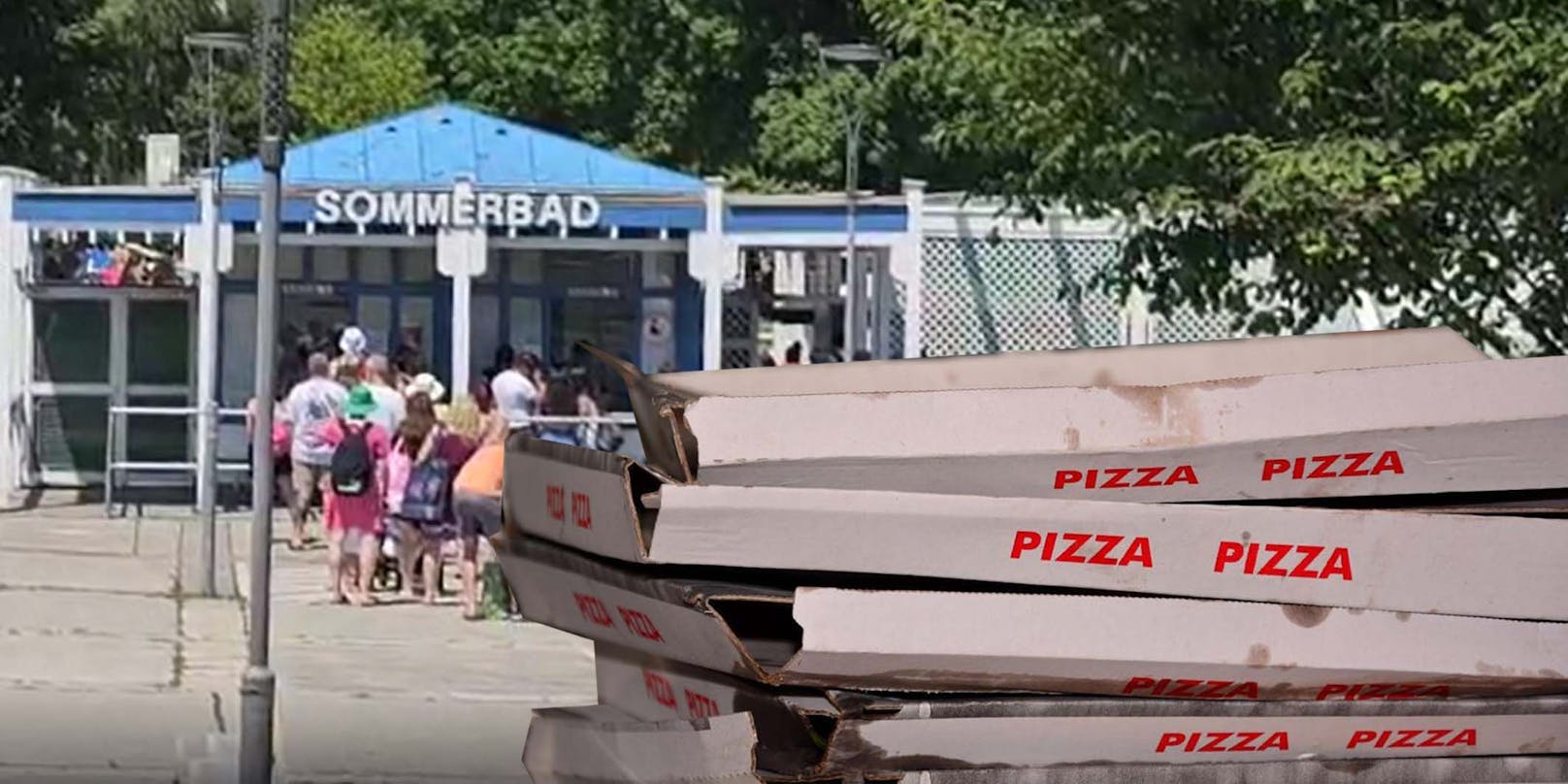 Ein Pizzabote hatte am Sonntag Haufenweise zu tun.