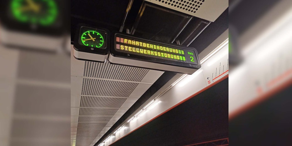 Die U3 fällt Montag zur Mittagszeit zum Großteil aus.