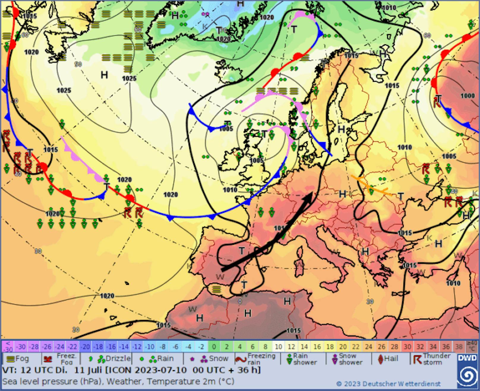 Wetter-Prognose für Dienstag