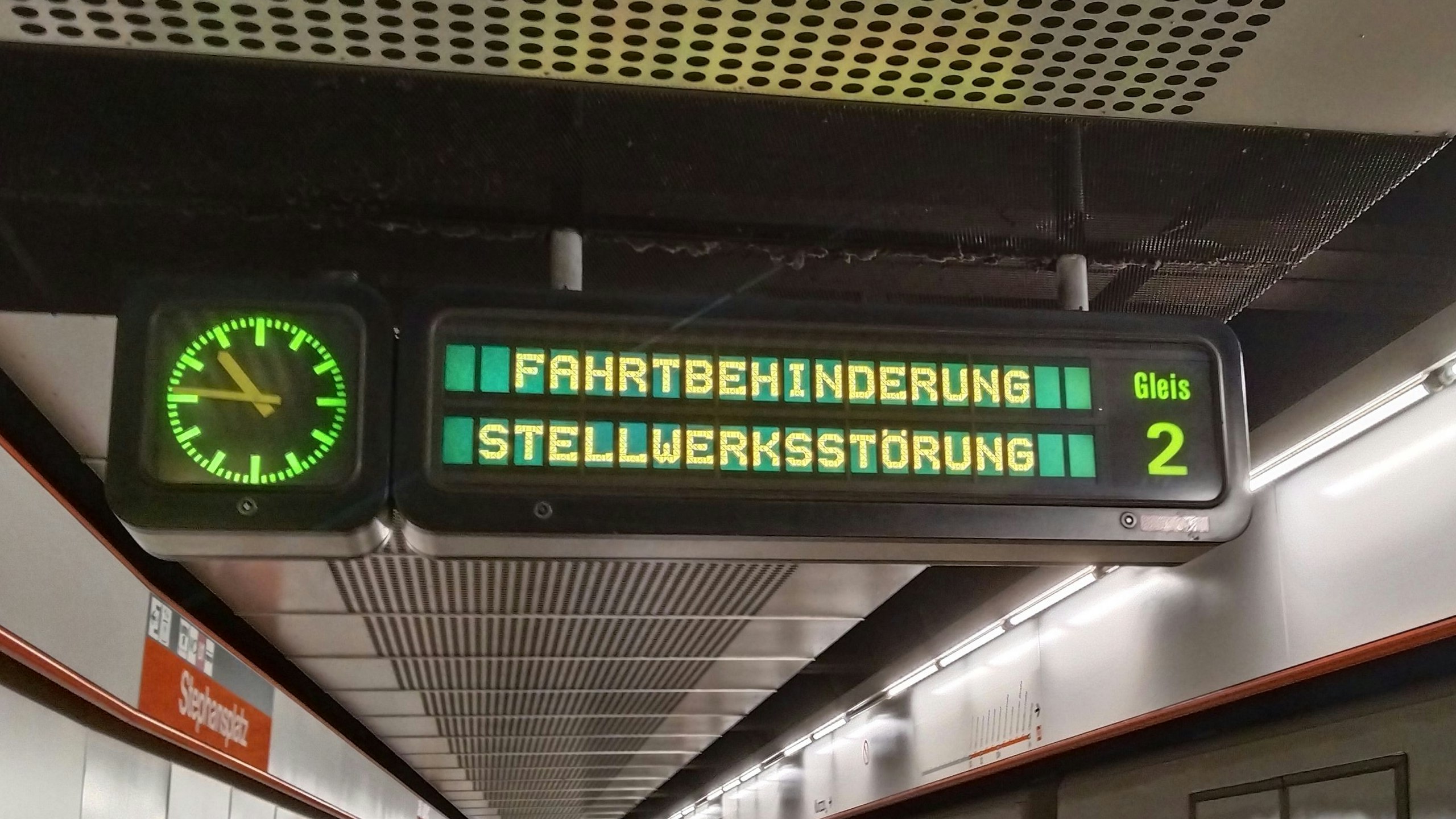 Betriebsstörung der U3.