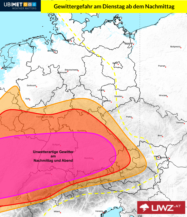 Wetter-Prognose für Dienstag