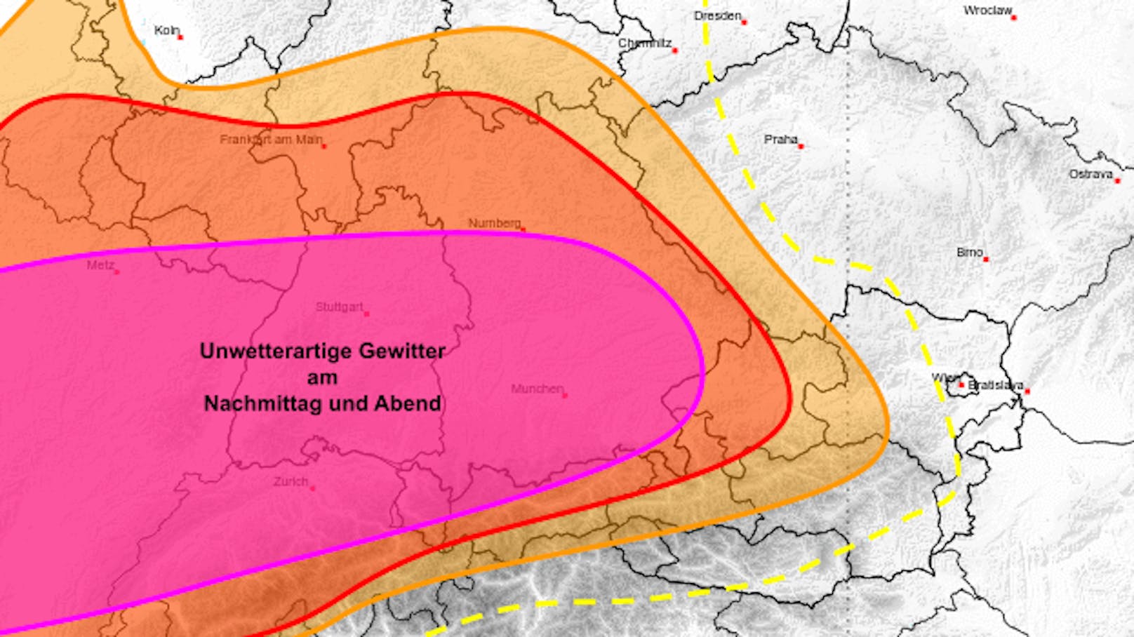 Wetter-Prognose für Dienstag