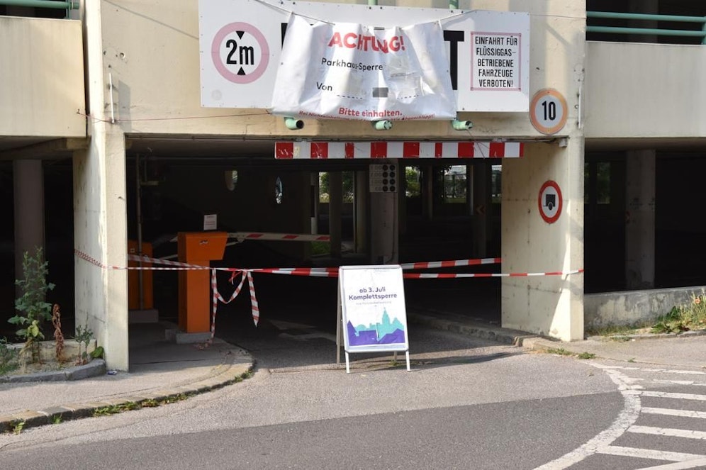 Das Parkdeck in Baden