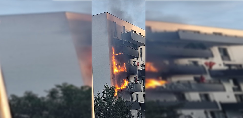 Feuerwehr-Einsatz beim Schütte-Lihotzky-Weg (Wien-Simmering)