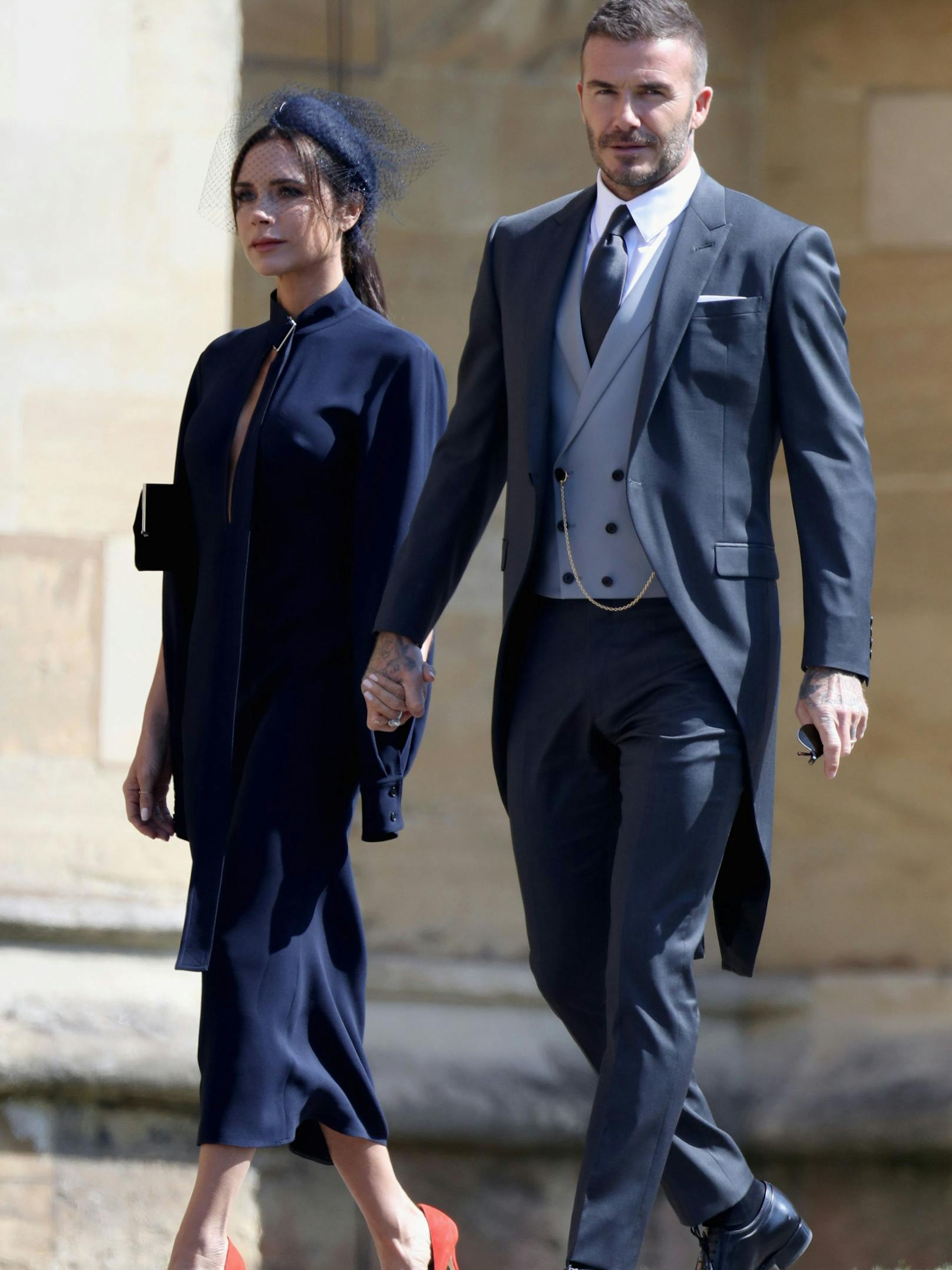 Auch auf der royalen Hochzeit von Prinz Harry und Meghan Markle waren David und Victoria eingeladen.