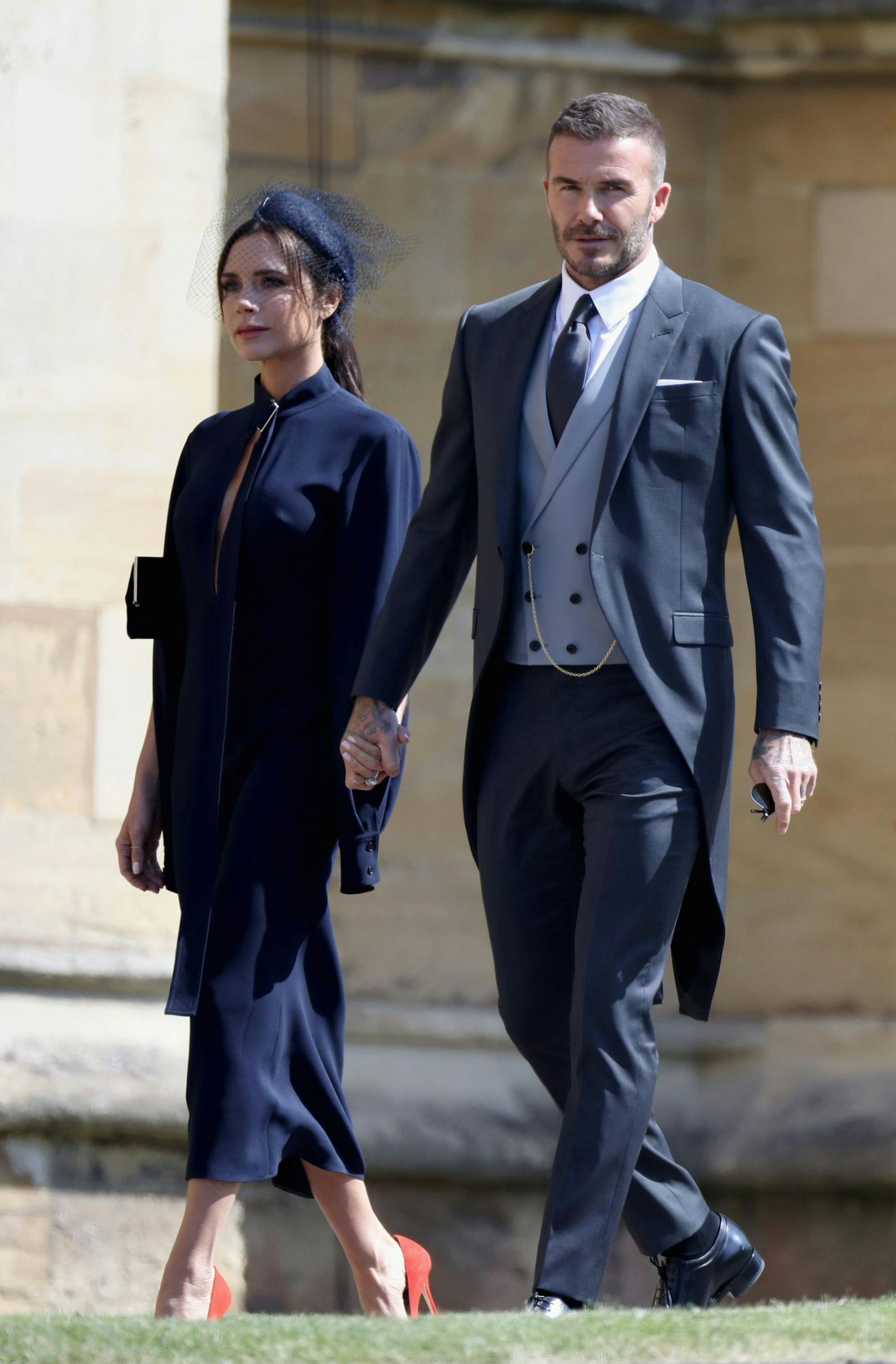 Auch auf der royalen Hochzeit von Prinz Harry und Meghan Markle waren David und Victoria eingeladen.