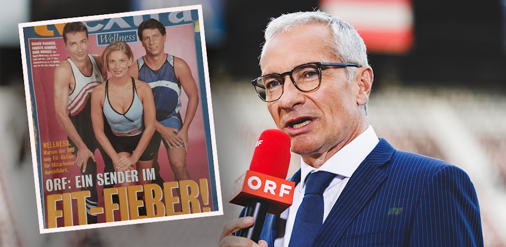 Schon jetzt Kult: Die Fitness-Fotos der ORF-Moderatoren Rainer Pariasek, Christa Kummer und Hans Bürger. 