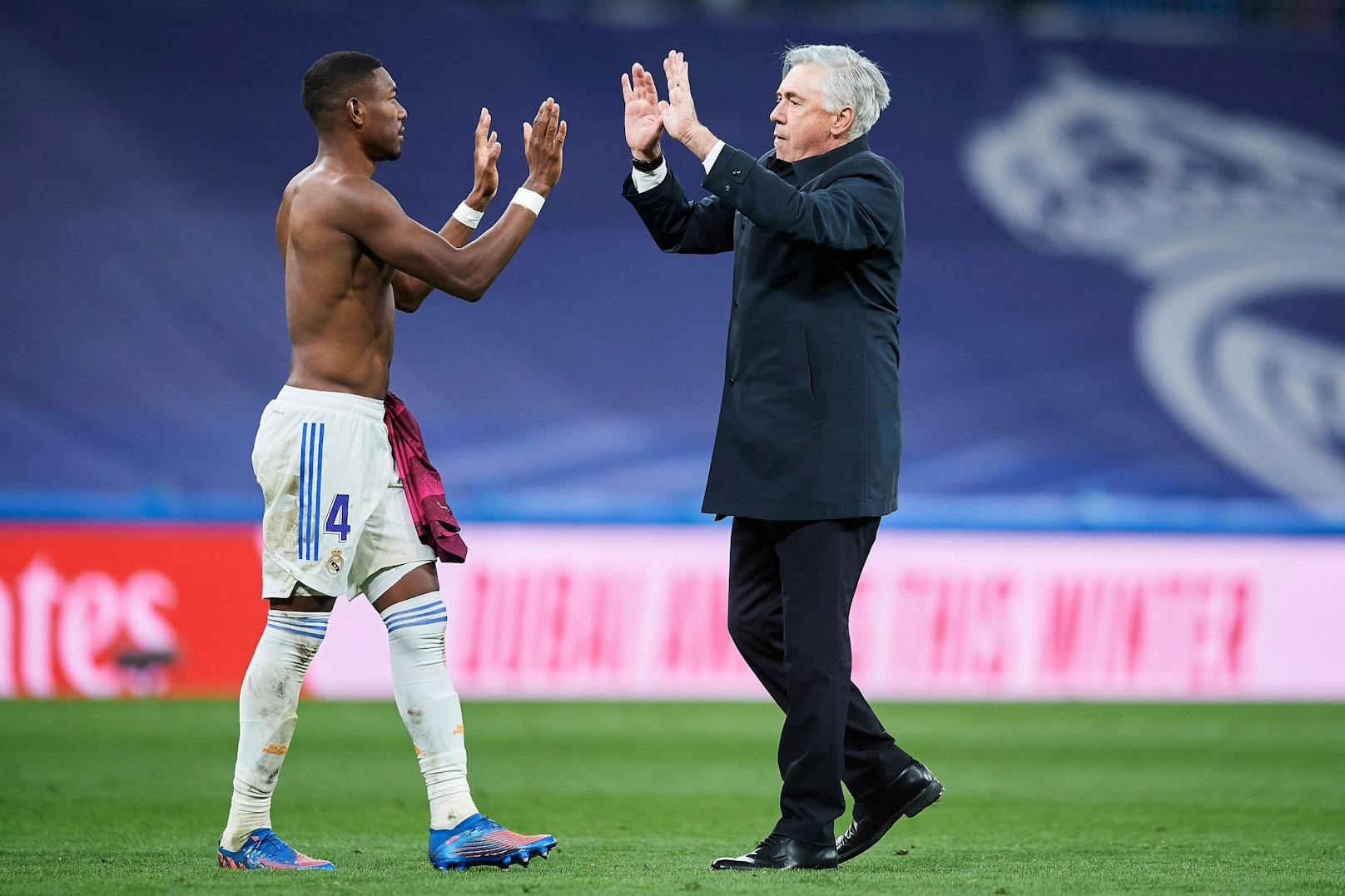 David Alaba und Carlo Ancelotti